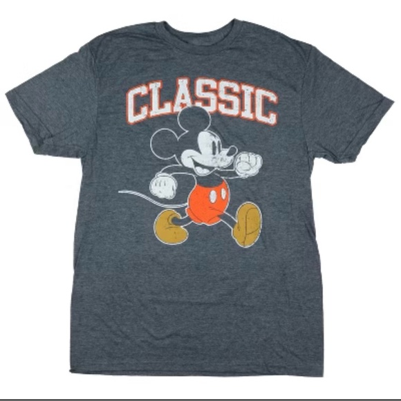Disney Other - Disney Men's Classic Mickey Mouse Charcoal T-Shirt
